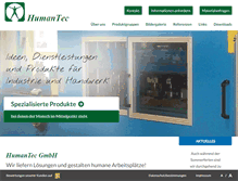 Tablet Screenshot of humantec-gmbh.com